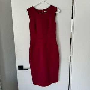 Office red dress Calvin Klein